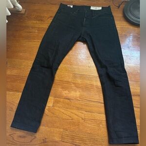 Rogue Territory SK Skinny Jeans Black Selvedge Made USA Size 30 30x29 Denim